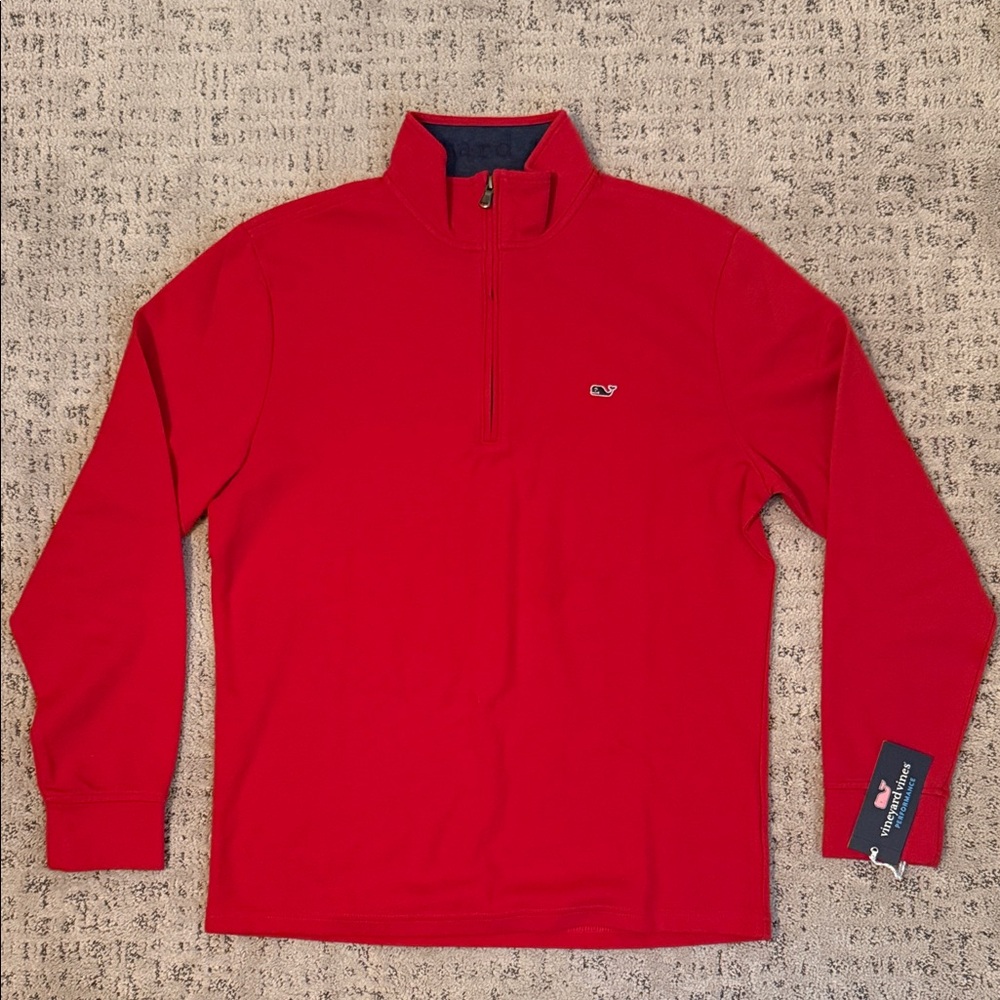 Vineyard Vines Vibrant Red Pullover